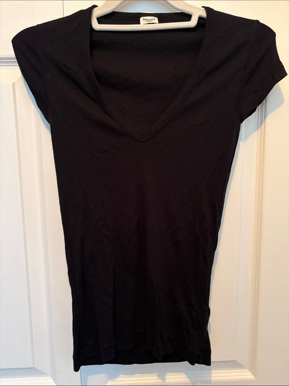 Splendid Black V-Neck Short Sleeve Tee
